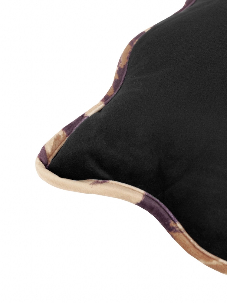heya home Black Wiggle Leopard Print Cushion - Image 4 of 4