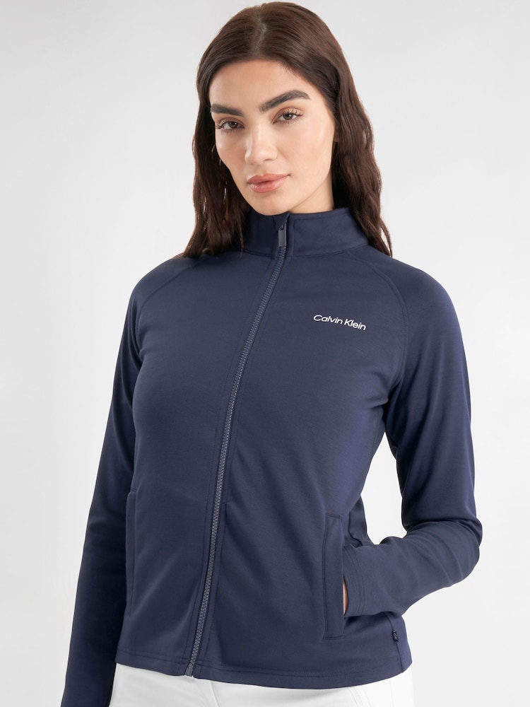 Calvin Klein Golf Blue Blanco Full Zip Top - Изображение 2 из 8