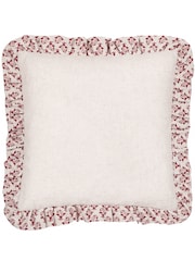 Paoletti Linen Red Seventy Three Lulah Block Print Cushion - Image 3 of 6