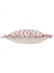 Paoletti Linen Red Seventy Three Lulah Block Print Cushion - Image 4 of 6