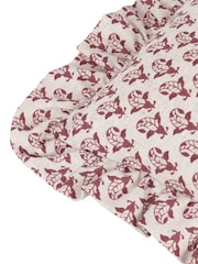 Paoletti Linen Red Seventy Three Lulah Block Print Cushion - Image 5 of 6