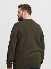 Blend Big & Tall Green Lightweight Crew Neck Knit Jumper - Image 2 of 5