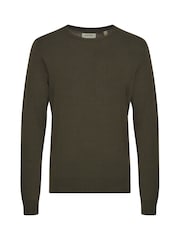 Blend Big & Tall Green Lightweight Crew Neck Knit Jumper - Image 5 of 5