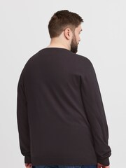 Blend Big & Tall Black Lightweight Crew Neck Knit Jumper - Image 3 of 5