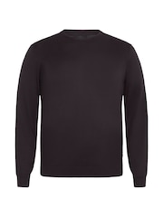 Blend Big & Tall Black Lightweight Crew Neck Knit Jumper - Image 5 of 5