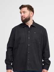 Blend Big & Tall Black Cotton Twill 100% Cotton Overshirt - Image 1 of 5