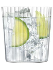 LSA International Set of 4 Clear Gio Line Tumbler 390ml - Image 3 of 6