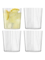 LSA International Set of 4 Clear Gio Line Tumbler 390ml - Image 5 of 6