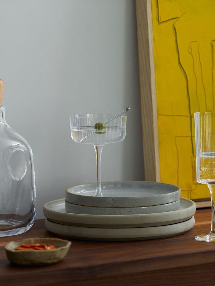 LSA International Clear Gio Line Champagne Cocktail Glasses 230ml Set of 4 - Image 1 of 4