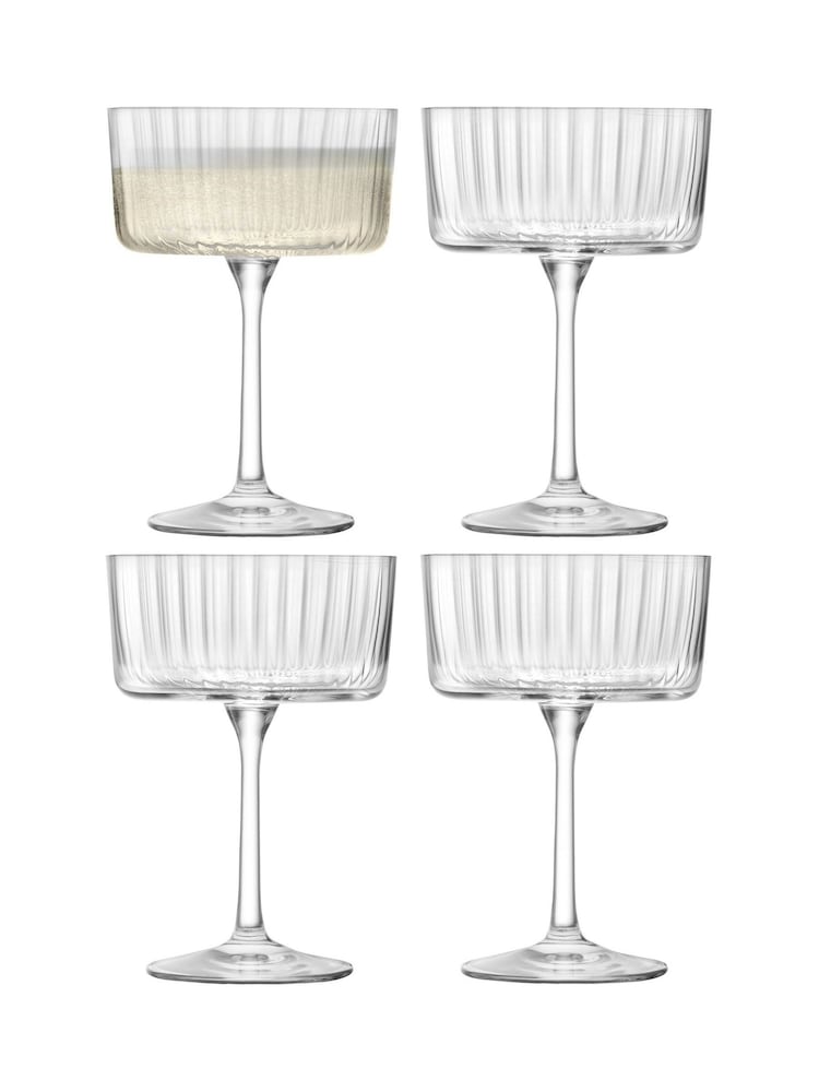 LSA International Clear Gio Line Champagne Cocktail Glasses 230ml Set of 4 - Image 2 of 4