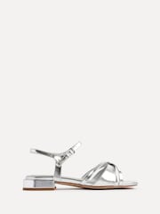 Linzi Silver Zenna Strappy Mini Heeled Sandals - Image 2 of 5