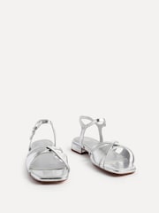 Linzi Silver Zenna Strappy Mini Heeled Sandals - Image 3 of 5