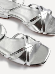 Linzi Silver Zenna Strappy Mini Heeled Sandals - Image 4 of 5