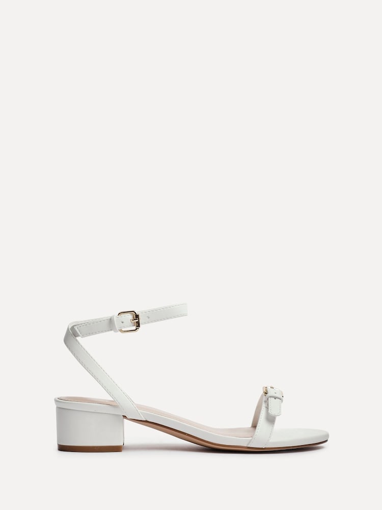 Blanco - Linzi Amanza Bajo Block Heel Sandals With Buckle Detail - Imagen 2 de 5