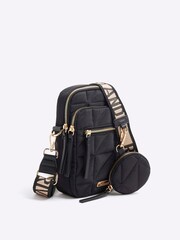 River Island Black Quilted Pocket Cross Body Bag - Image 3 of 4