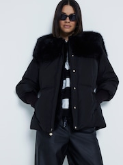 River Island Padded Faux Fur Jacket - صورة 1 من 6
