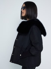 River Island Padded Faux Fur Jacket - صورة 2 من 6