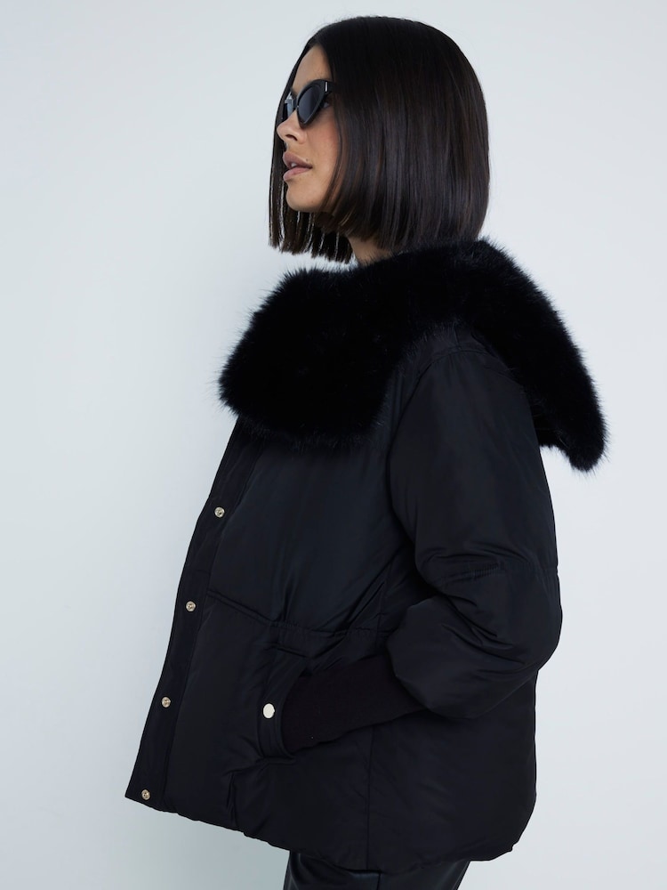 River Island Padded Faux Fur Jacket - صورة 2 من 6