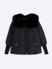 River Island Padded Faux Fur Jacket - صورة 5 من 6