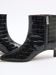 River Island Black Kitten Heel Ankle Boots - Image 5 of 7