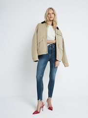 River Island Джинсы скинни High Rise Raw Hem - Image 1 of 6