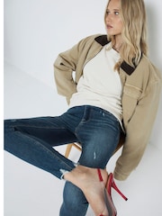 River Island Джинсы скинни High Rise Raw Hem - Image 2 of 6