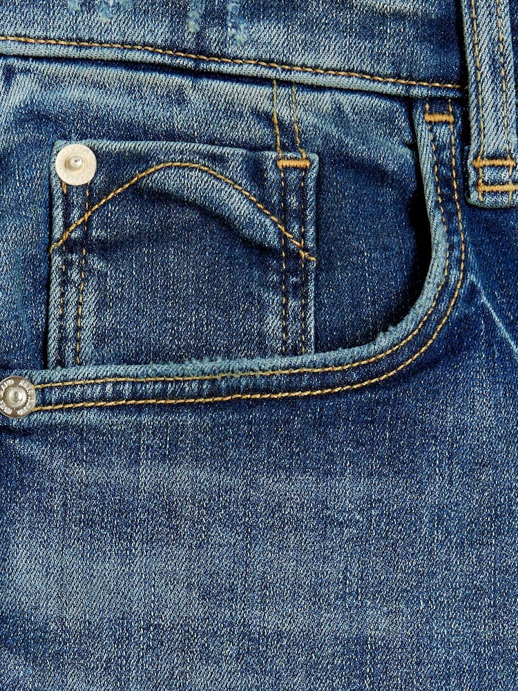 River Island Blue Skinny High Rise Raw Hem Jeans - Image 6 of 6 River Island Blue Skinny High Rise Raw Hem Jeans - Image 6 of 6