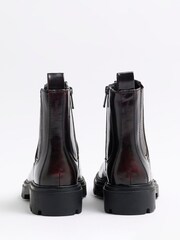 River Island Red Patent Ankle Chelsea Boots - Image 4 of 6