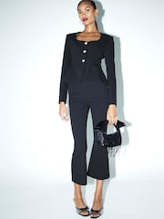 River Island Black Peplum Blazer - Image 2 of 9