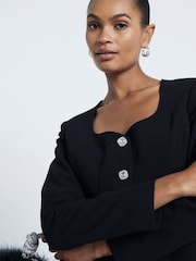 River Island Black Peplum Blazer - Image 7 of 9
