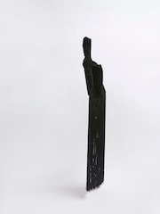 River Island Black Waterfall Tassel Clutch Bag - Image 3 of 5