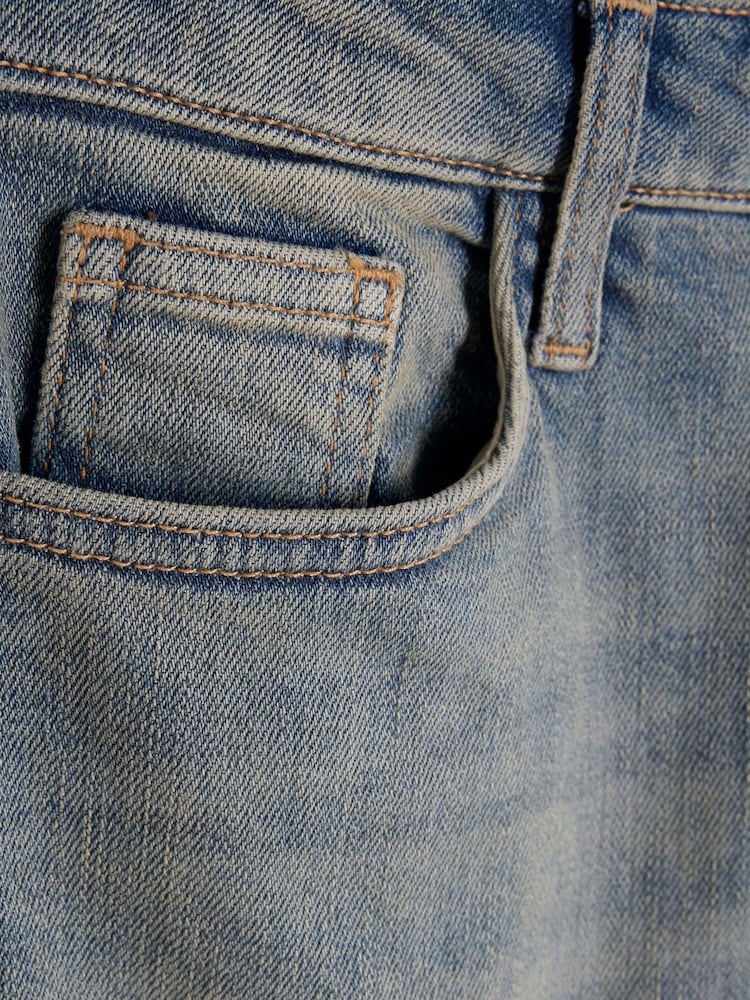 River Island Blue Petite Slim High Rise Straight 100% Cotton Jeans - Image 6 of 6
