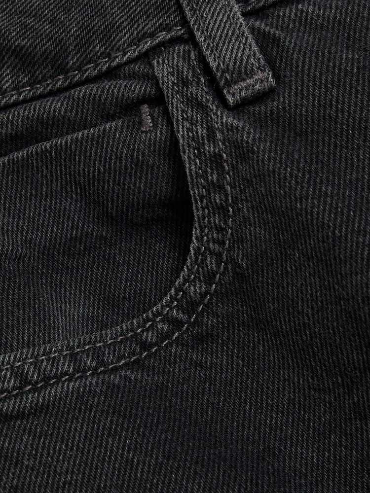 River Island Black Seamed Barrel 100% Cotton Jeans - Image 6 of 6