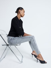 River Island Grey High Rise Super Skinny Jeans - Image 2 of 4