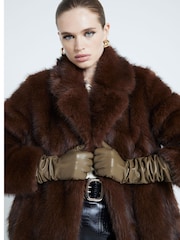 River Island Jacke mit Kunstfell - Bild 3 von 6
