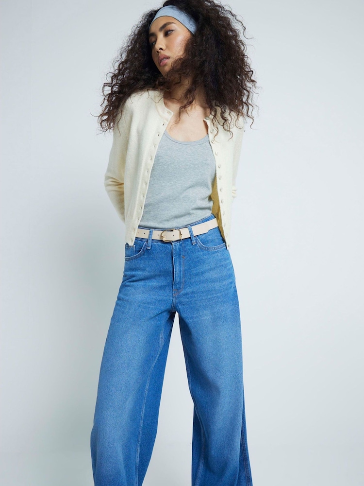 Vaqueros superanchos de algodón {1} % de River Island - Imagen 2 de 6
