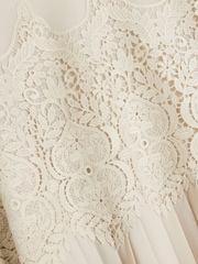 River Island Cream Lace Applique Pleated Blouse - Image 6 of 6