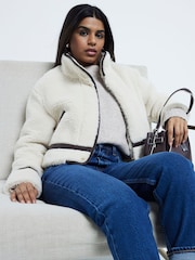 River Island Blue Mom Petite High Rise Bum Sculpt 100% Cotton Jeans - Image 2 of 6