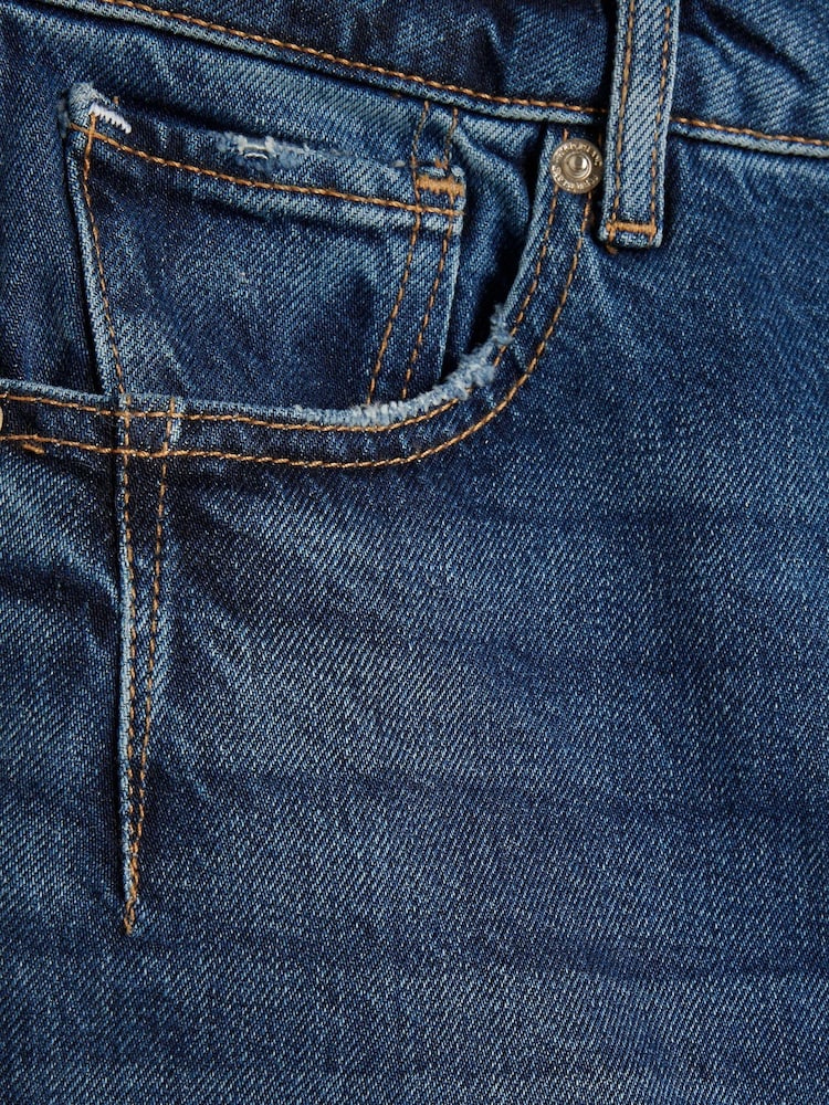 River Island Blue Mom Petite High Rise Bum Sculpt 100% Cotton Jeans - Image 6 of 6