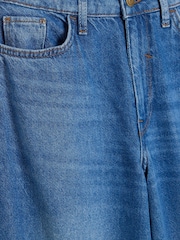 River Island Blue Petite Denim Super Wide Leg 100% Cotton Jeans - Image 6 of 6