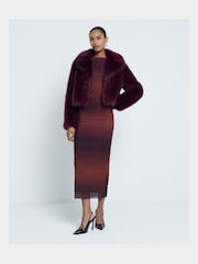 River Island Red Long Sleeve Mesh Top - Image 2 of 6