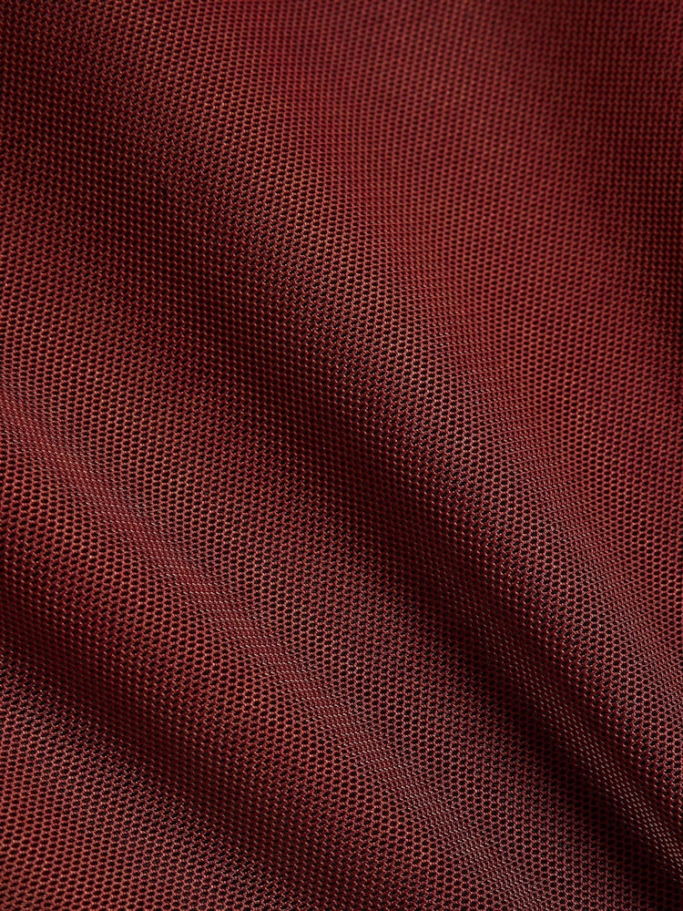 River Island Red Long Sleeve Mesh Top - Image 6 of 6