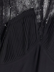 River Island Black Lace Sequin Detail Blouse - Image 6 of 6