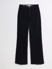 River Island Black High Rise Wide Leg 100% Cotton Jeans - Image 5 of 6