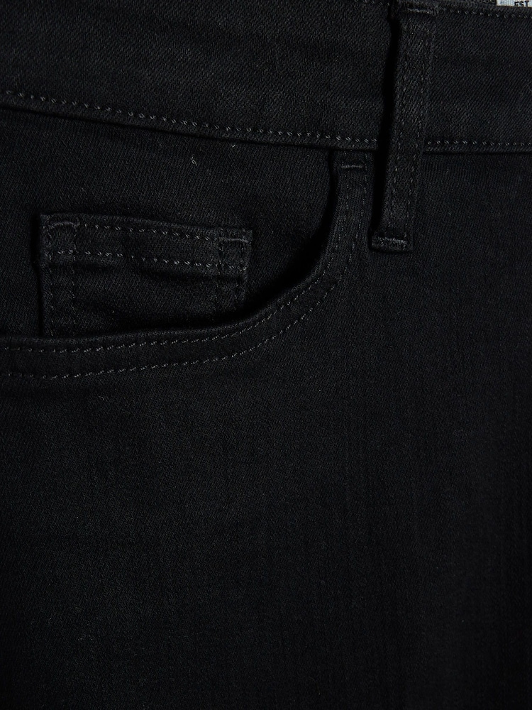 River Island Black High Rise Wide Leg 100% Cotton Jeans - Image 6 of 6 River Island Black High Rise Wide Leg 100% Cotton Jeans - Image 6 of 6