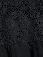 River Island Black Lace Applique Pleated Blouse - Image 6 of 6