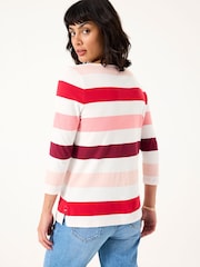 FatFace Breton Pink 100% Cotton Long Sleeve Summer Top - Image 2 of 10