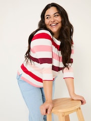 FatFace Breton Pink 100% Cotton Long Sleeve Summer Top - Image 7 of 10