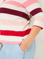 FatFace Breton Pink 100% Cotton Long Sleeve Summer Top - Image 8 of 10