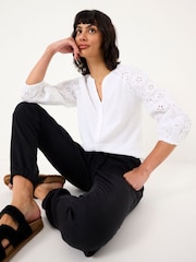 FatFace Broderie 100% Cotton Jersey Shirt - Imagen 5 de 6